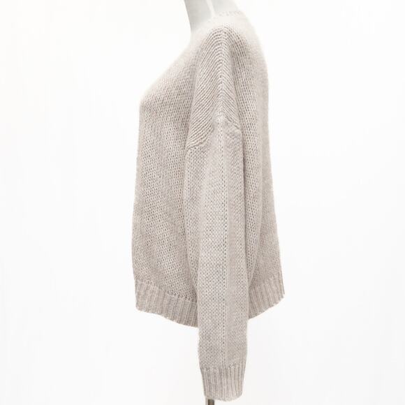 One Grey Day Oatmeal Mohair Blend Button Cardigan Size Large - Picture 2 of 10